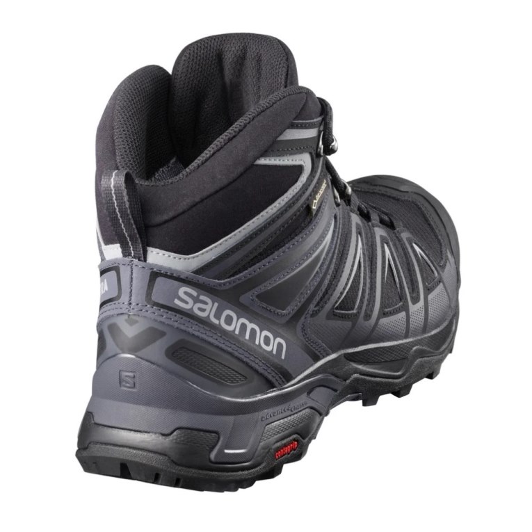 Black Salomon X Ultra 3 Wide Mid GTX Men's Hiking Boots | PH 02613V